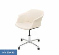CORFU SOFT Кресло кожа 4луч БЕЖЕВЫЙ/ХРОМ
