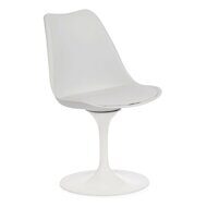 Стул TULIP FASHION CHAIR (mod.109)/1 шт в упак. металл/пластик/PU, 48 x 55 x 81см, белый/белый