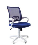 Офисное кресло Chairman 696 Россия белый пластик TW-10/TW-05 синий.