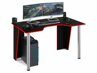 Компьютерный стол КСТ-18 Черный, Красный 1350шх800гх740в