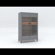 kALLe КМ-31 Шкаф-витрина Оникс/Yosemite 1000х450х1580.