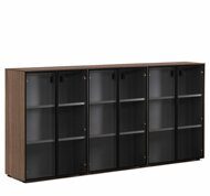 ENZO Шкаф-витрина H.120, 6 дв ЭВКАЛИПТ МОРЕН/ЧЕРН