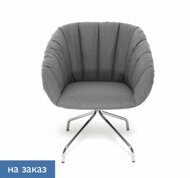 ALMA SOFT Кресло посет, металл СЕРЫЙ/ХРОМ